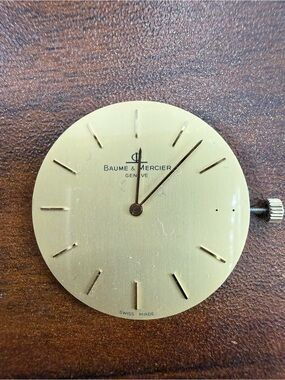 Baume & Mercier Gold Dial Men's Watch Face